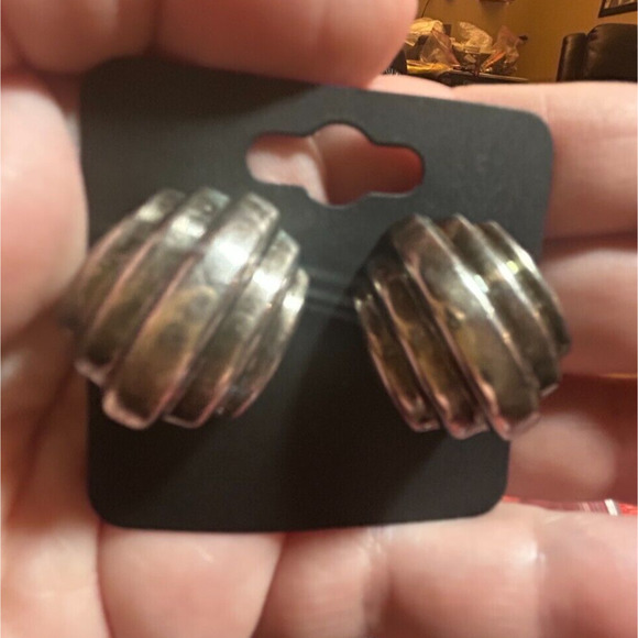 Sterling Silver Clip on Art Deco Earrings - Picture 13 of 13